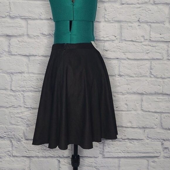 Nwt Joie Kyla Caviar Women's Soft lamb leather circle mini Skirt Size Small - Picture 2 of 7